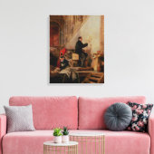 Daniel Maclise schildert zijn muurschildering Canvas Afdruk (Insitu (Woonkamer))