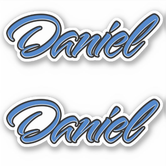 Daniel Name blue Aufkleber Sticker Stickerset (Voorkant)