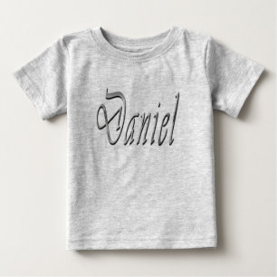 Daniel, Nom, Logo, T-shirt gris pour bébé