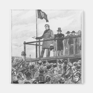 Daniel O'Connel tijdens de bijeenkomst in Trim Magneet