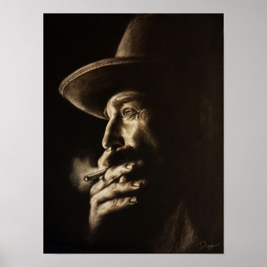 Daniel plainview houtskool poster (Voorkant)