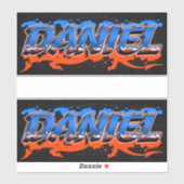 Daniel Prénom Nom Graffiti Autocollant Autocollant (Feuille)