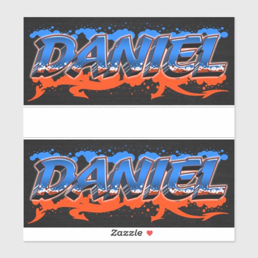 Daniel Prénom Nom Graffiti Autocollant Autocollant (Feuille)