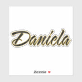 Daniela Black Lettering Autocollants (Feuille)