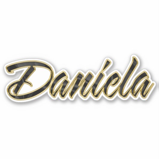Daniela Black Lettering Autocollants (Devant)