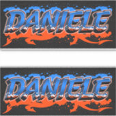 Daniele Prénom Nom Graffiti Autocollants (Devant)