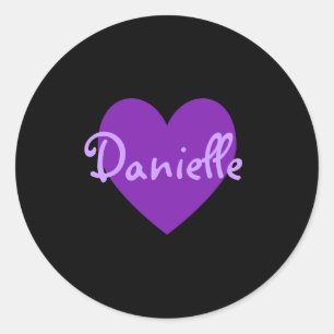 Danielle in het Paars Ronde Sticker