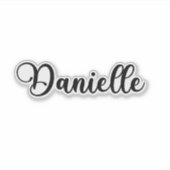Danielle Naam - Handgeschreven kalligrafie Sticker (Voorkant)
