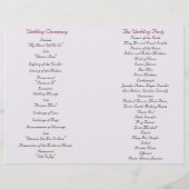 Danielle's Wedding Programme (Achterkant)