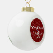 Danish American With Custom Year Bilingual Keramische Bal Ornament (Links)