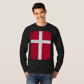 Danish Flag Denmark T-shirt (Voorkant volledig)