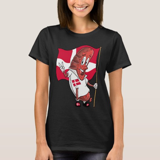 Danish pork roast sausage t-shirt (Voorkant)
