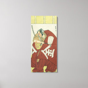 Danjuro in de rol van Sakatano Kintoki Canvas Afdruk