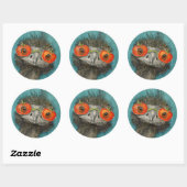 dank aan de emu-stickers ronde sticker (Vel)
