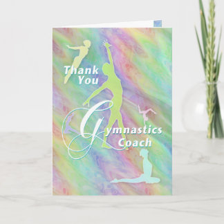 Dank aan de gymnastiekcoach bedankkaart