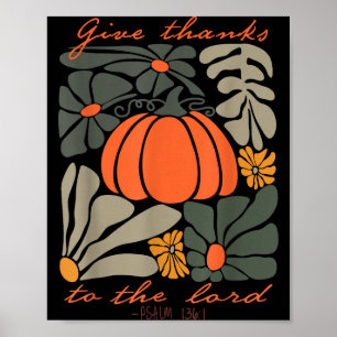 Dank aan de Heer Boho Bloemrijke Christelijke Dan Poster