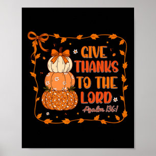 Dank aan de Heer Christelijke Pompoenen Dankdag Poster