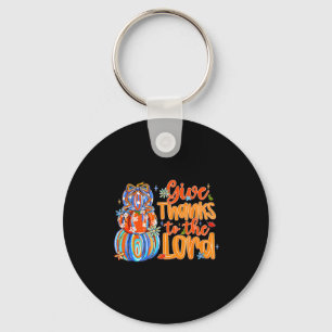 Dank aan de Heer Herfst Pompoen Thanksgiving Sleutelhanger