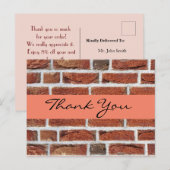 Dank aan de nieuwe klant. Briefkaart (Voorkant / Achterkant)