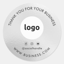 Dank aan de Stickers van Business Logo Social Medi