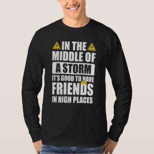 Dank Aan Een Lijnwerker Citaat Elektrische Lijnwer T-shirt
