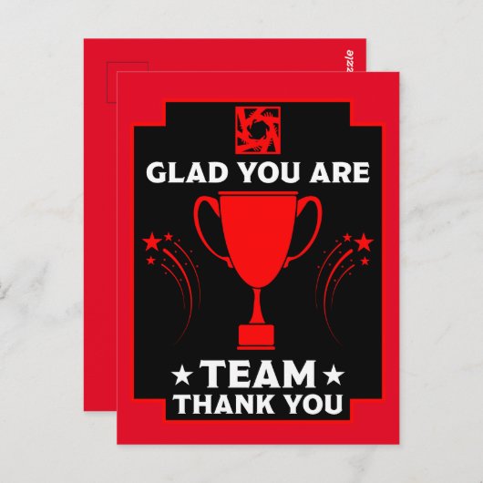 Dank aan het bedrijfsteam briefkaart (Voorkant / Achterkant)