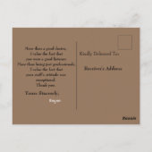 Dank aan het Briefkaart van de arts (Achterkant)