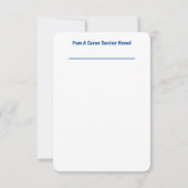 Dank aan mijn Oncology Team Note Kaart (Achterkant)