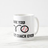 Dank coach | honkbal koffiemok (Voorkant rechts)