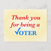 Dank dat u heeft gestemd briefkaart (Voorkant)