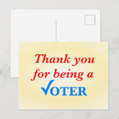 Dank dat u stemmer bent briefkaart (Voorkant / Achterkant)