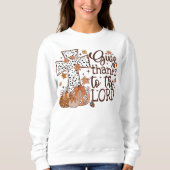 "Dank de Heer" Dames Sweatshirt (Voorkant)