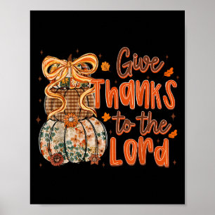 Dank de Heer Heren Christian Cross Coque Herfst Poster