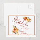 Dank de Heer waterverf herfst bloem Pos Briefkaart (Voorkant / Achterkant)