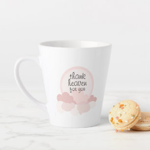 Dank de hemel voor jou Roze en neutrale wolken Latte Mok