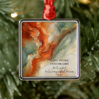 DANK DE HERE |Kerstgeschenk van dankbaarheid Metalen Ornament