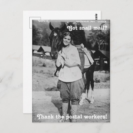 Dank de postbodes Ansichtkaart Briefkaart (Voorkant / Achterkant)