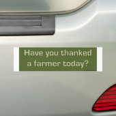 Dank een boer met bumper sticker (Op auto)