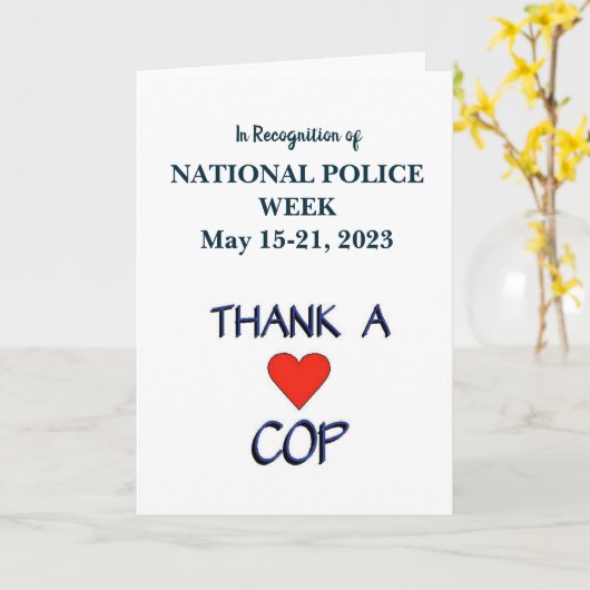 Dank een Cop Kaart (Gele Bloem)