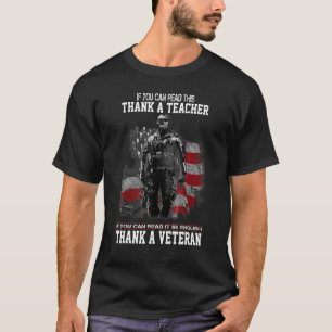 Dank een leraar en een Amerikaanse Veteraan Mannen T-shirt