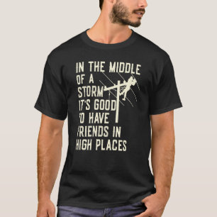 Dank een Lineman Quote Electrical Lineman Electric T-shirt