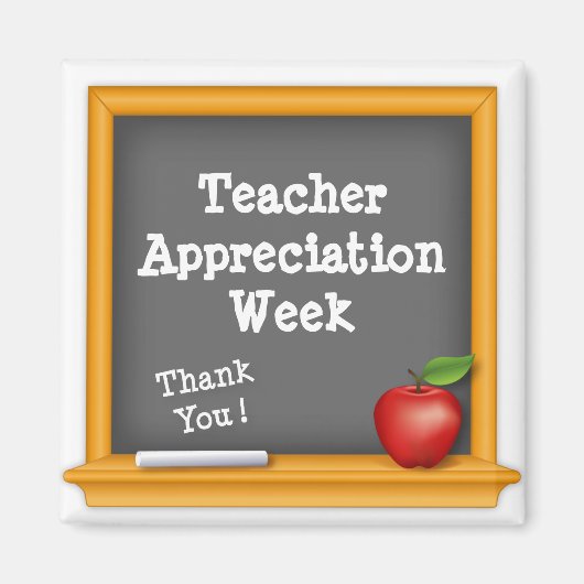 Dank een Teacher Appreciation Week Magneet (Voorkant)