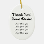 Dank een verpleegster - SRF Keramisch Ornament (Achterkant)