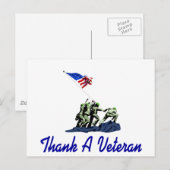 Dank een veteraan briefkaart (Voorkant / Achterkant)