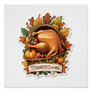 Dank en deel liefde perfect poster