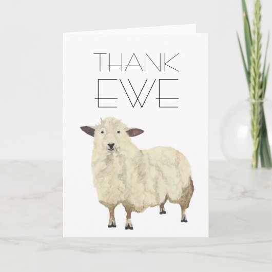 "DANK EWE"-kaart Bedankkaart (Voorkant)