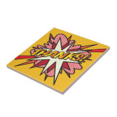 DANK Fun Retro stripboek Pop Art Tegeltje (Zijkant)