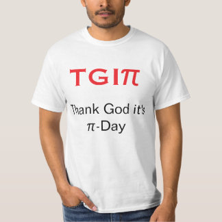 Dank God het Pi-Dag T-shirt