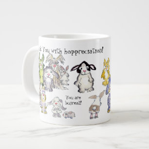 Dank je 21 Bunny Rabbits Cartoo Large Coffee Mok