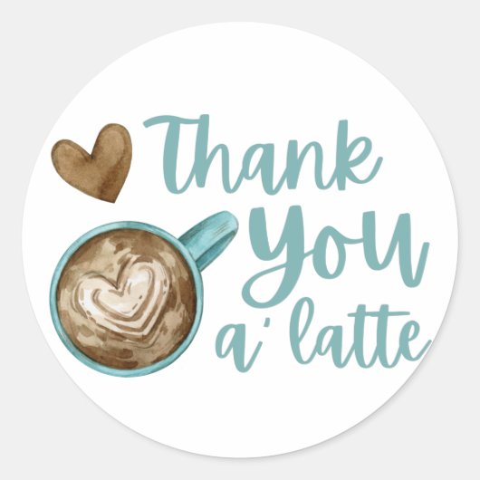 Dank je A'latte Sticker (Voorkant)